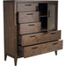 Modus Furniture Boracay Five Drawer One Door Walnut Sweater Chest in Wild Oats Brown (2024) 655450431463 LWY686A Image 1