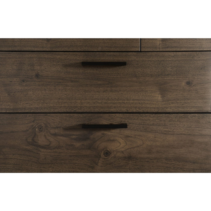 Modus Furniture Boracay Five Drawer One Door Walnut Sweater Chest in Wild Oats Brown (2024) 655450431463 LWY686A Image 4