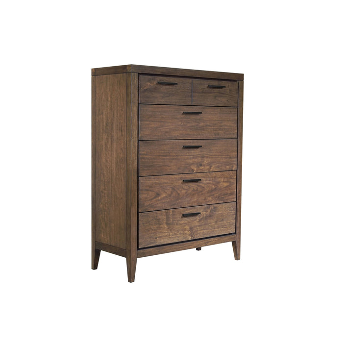 Modus Boracay Five Drawer Walnut Chest in Wild Oats BrownImage 2