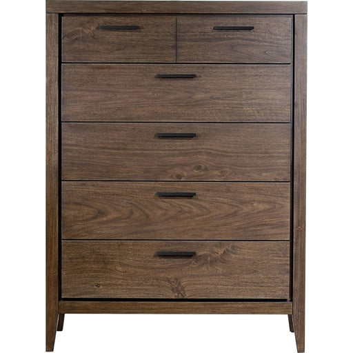 Modus Furniture Boracay Five Drawer Walnut Chest in Wild Oats Brown (2024) 655450431456 LWY684A Image 1