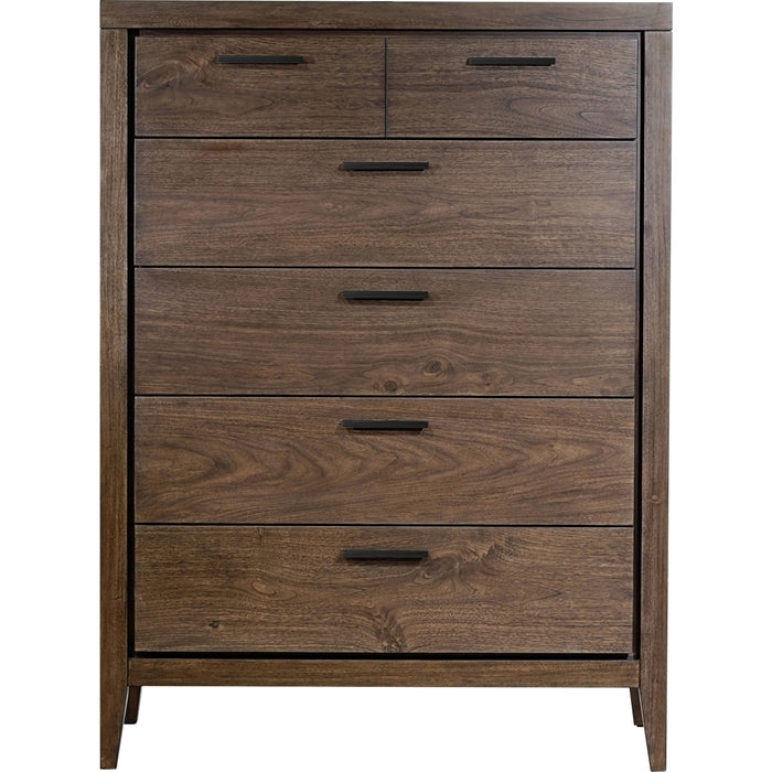 Modus Furniture Boracay Five Drawer Walnut Chest in Wild Oats Brown (2024) 655450431456 LWY684A Image 1