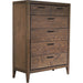 Modus Furniture Boracay Five Drawer Walnut Chest in Wild Oats Brown (2024) 655450431456 LWY684A Image 2