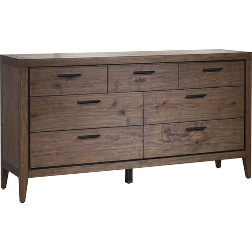 Modus Furniture Boracay Seven Drawer Walnut Dresser in Wild Oats Brown (2024) 655450431449 LWY682A Image 1