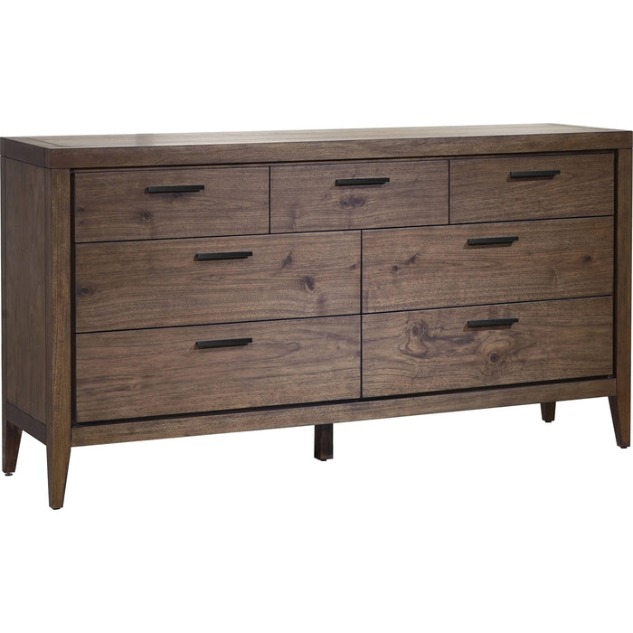 Modus Furniture Boracay Seven Drawer Walnut Dresser in Wild Oats Brown (2024) 655450431449 LWY682A Image 1