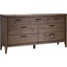 Modus Furniture Boracay Seven Drawer Walnut Dresser in Wild Oats Brown (2024) 655450431449 LWY682A Image 1