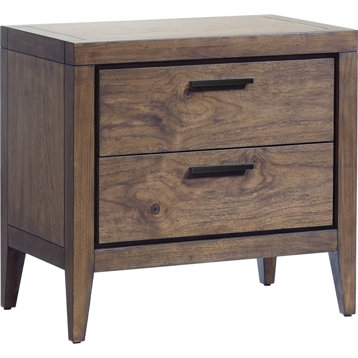 Modus Furniture Boracay Two Drawer USB Charging Nightstand in Wild Oats Brown 655450381270 LWY681 Image 2