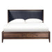Modus Boracay Upholstered Wingback Storage Bed in Wild Oats Brown Image 3