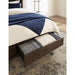 Modus Furniture Boracay Upholstered Wingback Storage Bed in Wild Oats Brown  LWY6H  Image 2