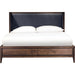 Modus Furniture Boracay Upholstered Wingback Storage Bed in Wild Oats Brown  LWY6H  Image 3