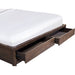 Modus Furniture Boracay Upholstered Wingback Storage Bed in Wild Oats Brown  LWY6H  Image 7