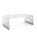 Modus Bowie Coffee Table in Clear Acrylic and Brushed Stainless Steel Image 4