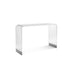 Modus Bowie Console Table in Clear Acrylic and Brushed Stainless Steel Image 4