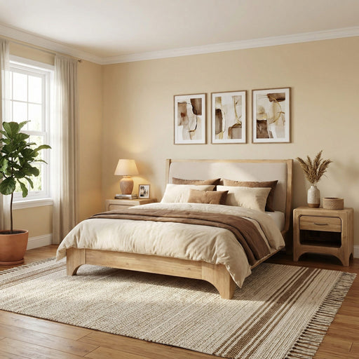 Modus Furniture Brentwood WdUph Bd  BrBc  VV2KH  Image 1