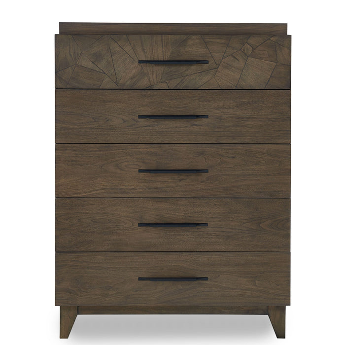 Modus Broderick Five-Drawer Chest  in Wild Oats Brown (2024) Image 4