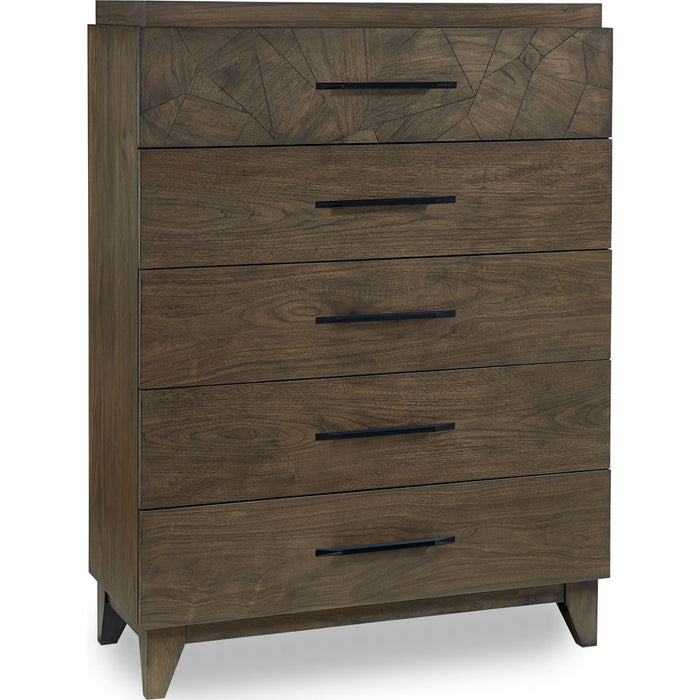 Modus Furniture Broderick Five Drawer Chest in Wild Oats Brown (2024) 655450431517 EQY684A Image 3