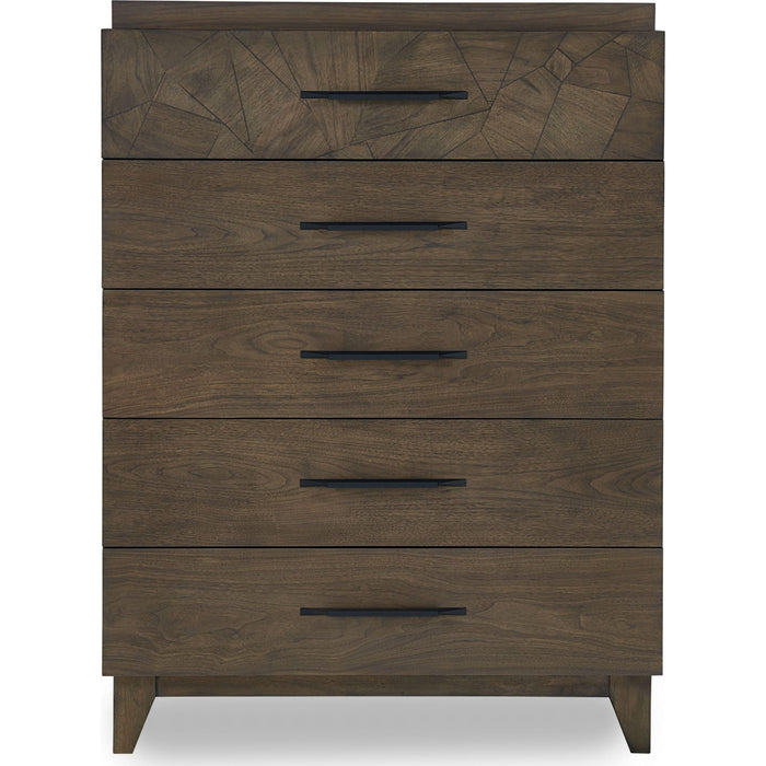 Modus Furniture Broderick Five Drawer Chest in Wild Oats Brown (2024) 655450431517 EQY684A Image 4