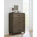 Modus Furniture Broderick Five Drawer Chest in Wild Oats Brown (2024) 655450431517 EQY684A Main Image