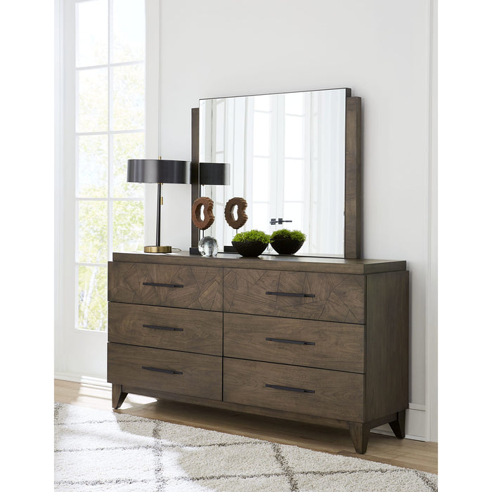 Modus Furniture Broderick Six Drawer Dresser in Wild Oats Brown (2024) 655450431494 EQY682A Image 1