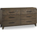 Modus Furniture Broderick Six Drawer Dresser in Wild Oats Brown (2024) 655450431494 EQY682A Image 5