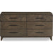 Modus Furniture Broderick Six Drawer Dresser in Wild Oats Brown (2024) 655450431494 EQY682A Image 6
