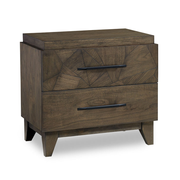 Modus Broderick Two-Drawer Nightstand in Wild Oats Brown Image 4