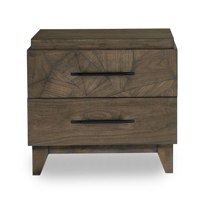 Modus Broderick Two-Drawer Nightstand in Wild Oats Brown Image 5