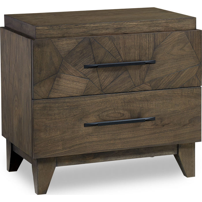 Modus Furniture Broderick Two Drawer Nightstand in Wild Oats Brown 655450326028 EQY681 Image 4