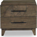 Modus Furniture Broderick Two Drawer Nightstand in Wild Oats Brown 655450326028 EQY681 Image 5