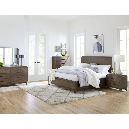 Modus Broderick Wood Panel Bed in Wild Oats BrownImage 1