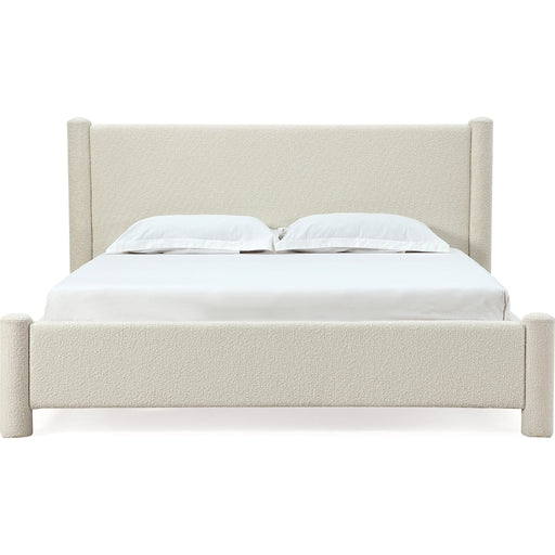 Modus Furniture Burke Upholstered Platform Bed in Cottage Cheese Boucle  MQMZH  Image 4