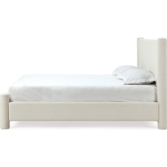 Modus Furniture Burke Upholstered Platform Bed in Cottage Cheese Boucle  MQMZU  Image 6