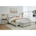 Modus Furniture Burke Upholstered Platform Bed in Cottage Cheese Boucle  MQMZU  Main Image