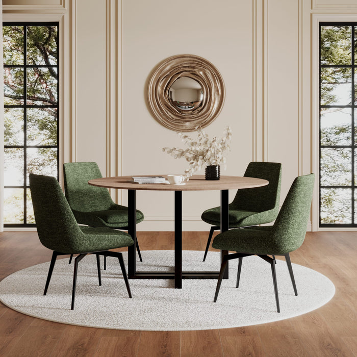 Modus Furniture CEO 180 Degree Return Swivel Upholstered Dining Chair in Olive 655450491689 TGXB64D Image 6