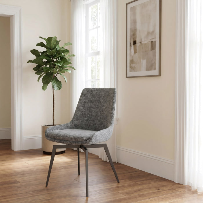 Modus Furniture CEO 180 Degree Return Swivel Upholstered Dining Chair in Oyster 655450468308 TGXB64 Main Image