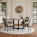 Modus Furniture CEO Wood Pattern Round Sintered Stone Dining Table in Gunmetal and Washed Oak 655450477379 JKCV61SSLW54 Image 5