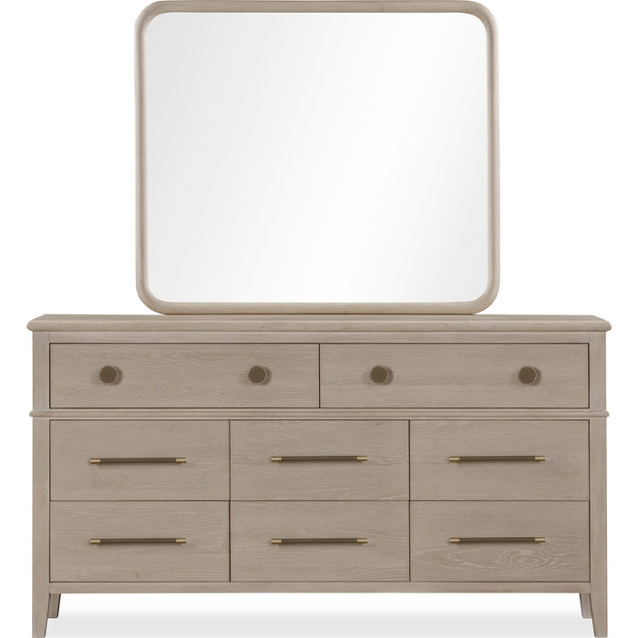 Modus Furniture Camden Eight Drawer Oak Wood Dresser in Chai 655450436635 QATK82 Image 2
