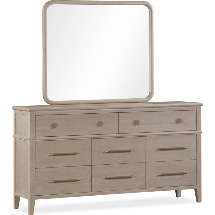 Modus Furniture Camden Eight Drawer Oak Wood Dresser in Chai 655450436635 QATK82 Image 3