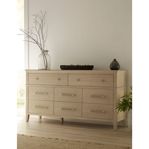 Modus Camden Eight Drawer Oak Wood Dresser in Chai Main Image