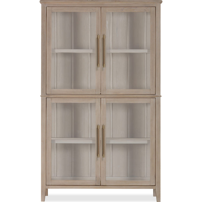Modus Furniture Camden Four Door Shiplap Curio in Chai 655450445491 QATK80 Image 3