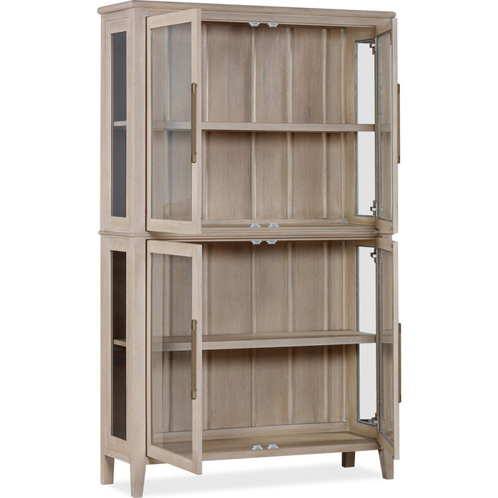 Modus Furniture Camden Four Door Shiplap Curio in Chai 655450445491 QATK80 Image 4