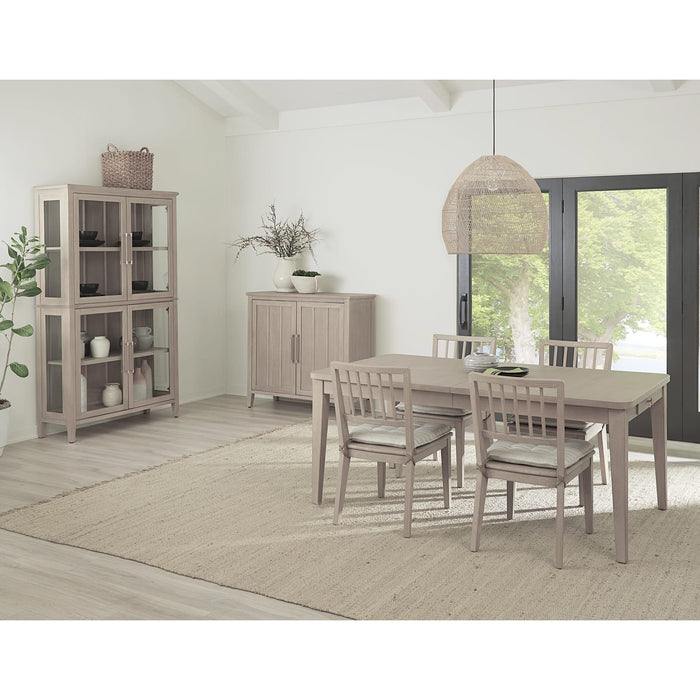 Modus Furniture Camden Four Door Shiplap Curio in Chai 655450445491 QATK80 Image 5