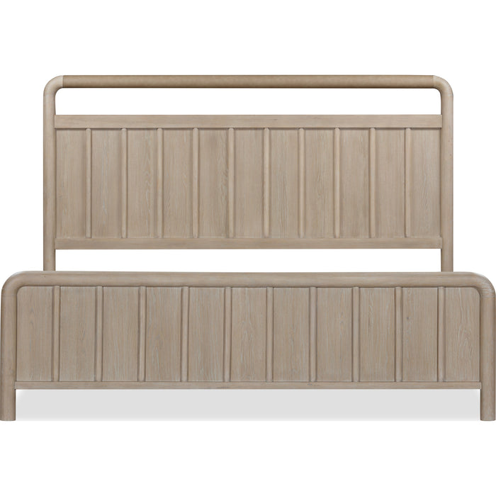 Modus Furniture Camden Shiplap Oak Wood Platform Bed in Chai  QATKH  Image 7
