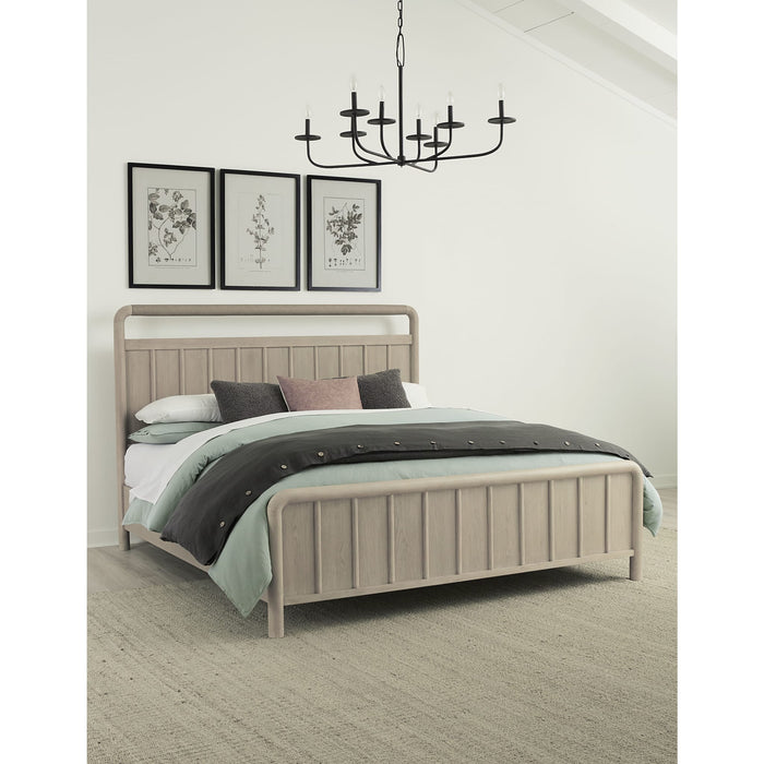 Modus Furniture Camden Shiplap Oak Wood Platform Bed in Chai  QATKH  Main Image