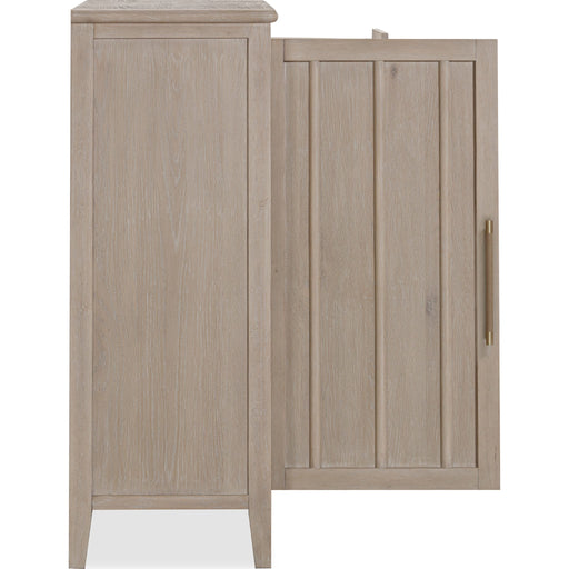 Modus Furniture Camden Six Drawer One Door Oak Wood Chest in Chai 655450436666 QATK86 Image 2