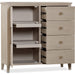 Modus Furniture Camden Six Drawer One Door Oak Wood Chest in Chai 655450436666 QATK86 Image 5