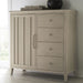 Modus Furniture Camden Six Drawer One Door Oak Wood Chest in Chai 655450436666 QATK86 Main Image