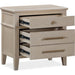 Modus Furniture Camden Three Drawer Oak Wood Nightstand in Chai 655450436628 QATK81B Image 3