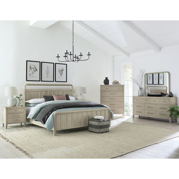 Modus Furniture Camden Three Drawer Oak Wood Nightstand in Chai 655450436628 QATK81B Image 5