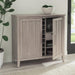Modus Furniture Camden Two Door Two Drawer Bar Cabinet with Stemware Rack and Wine Rack in Chai 655450437090 QATK79 Image 2
