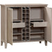 Modus Furniture Camden Two Door Two Drawer Bar Cabinet with Stemware Rack and Wine Rack in Chai 655450437090 QATK79 Image 6